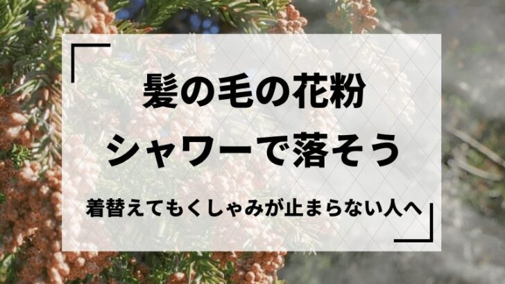 髪の毛の花粉はシャワーで洗い落とそう